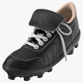 3D Baseball Cleats Black